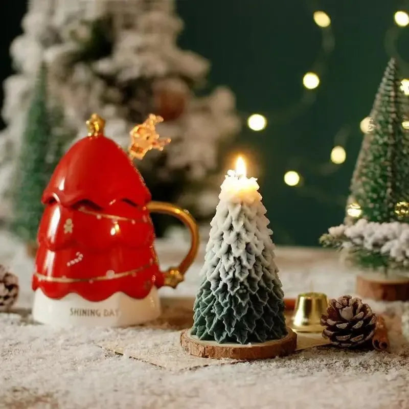 Weihnachtsbaum-Duftkerze aus Sojawachs